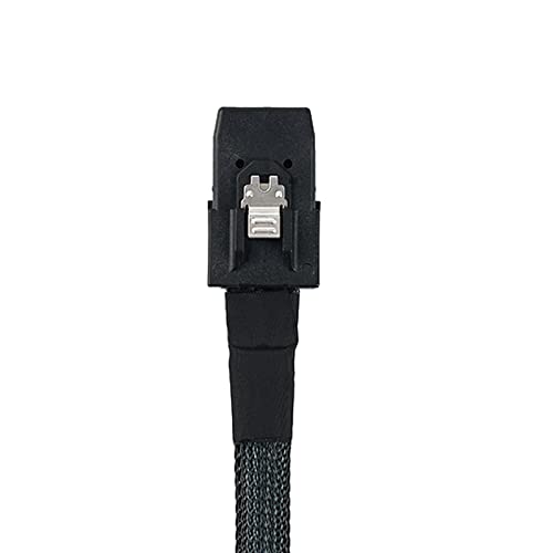 WLGQ Array Disk Cable Mini SAS 36Pin (SFF-8087) to 4 SATA 7Pin Cable, Mini SAS Host/Controller to 4 SATA90° Elbow Target/Backplane, 1M(3.3FT)