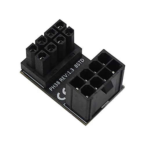 WLGQ ATX Female to Male 6pin RVS 180 Degree Angled Adapter for Desktops Graphics Card 