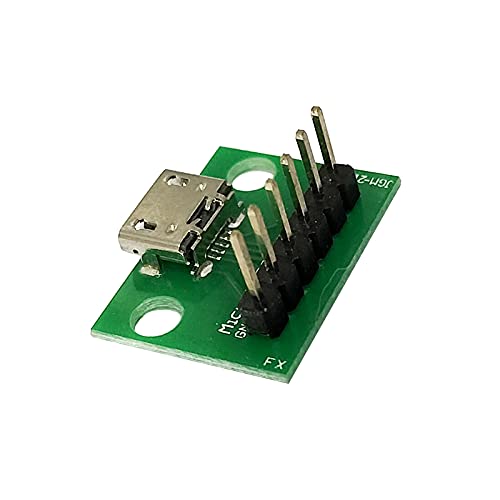 WLGQ Micro USB 2.0 Test PCB Breakout Board, 6-Pin Interface, 10 Pack