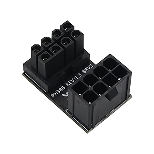 WLGQ ATX Female to Male 6pin RVS 180 Degree Angled Adapter for Desktops Graphics Card 