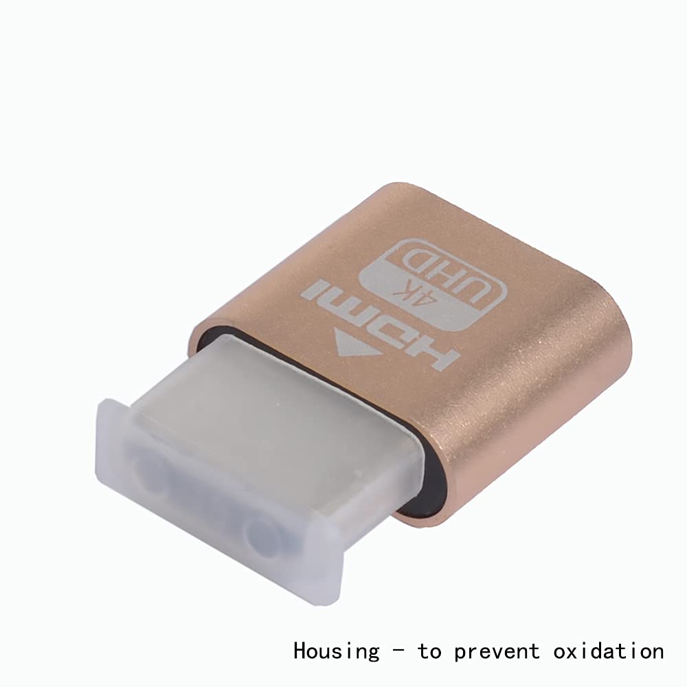 WLGQ 4K HDMI Dummy Load Virtual Plug High Resolution Virtual Monitor Display Emulator Next Generation Headless Display Adapter (Black Color - 1pcs)