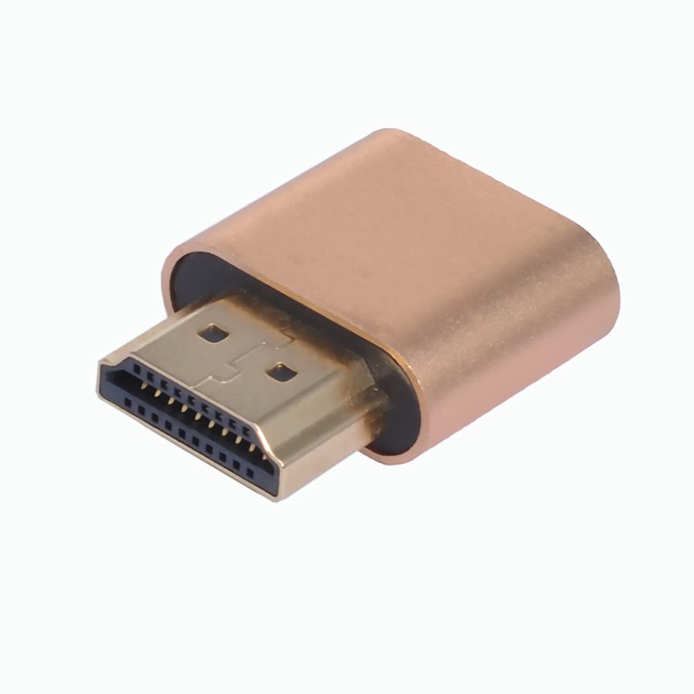 WLGQ 4K HDMI Dummy Load Virtual Plug High Resolution Virtual Monitor Display Emulator Next Generation Headless Display Adapter (Black Color - 1pcs)