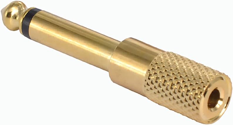 WLGQ 6.35MM to 3.5mm HiFi Stereo Adapter All Metal Gold-Plated 1/4in Male to 1/8in Famale Stereo Audio Jack Adapter for Aux Cable Guitar Amplifier Digital Piano Amp Mixe Headphone