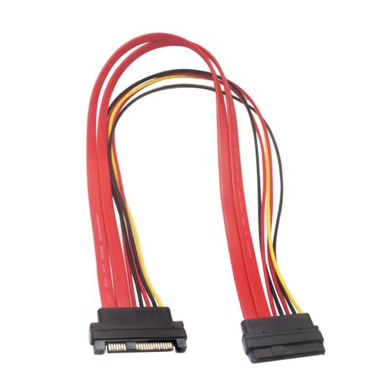 WLGQ SAS 29PIN SFF-8482 Male to Female Extension Cable Hard Drive Cable