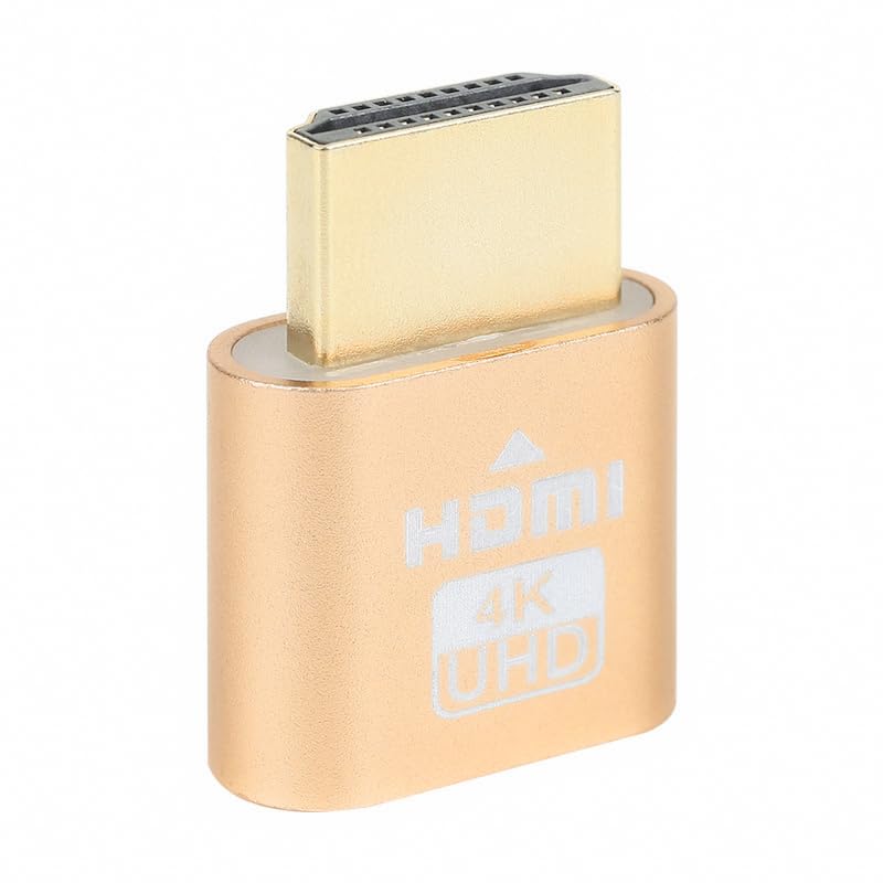 WLGQ 4K HDMI Dummy Load Virtual Plug High Resolution Virtual Monitor Display Emulator Next Generation Headless Display Adapter (Black Color - 1pcs)