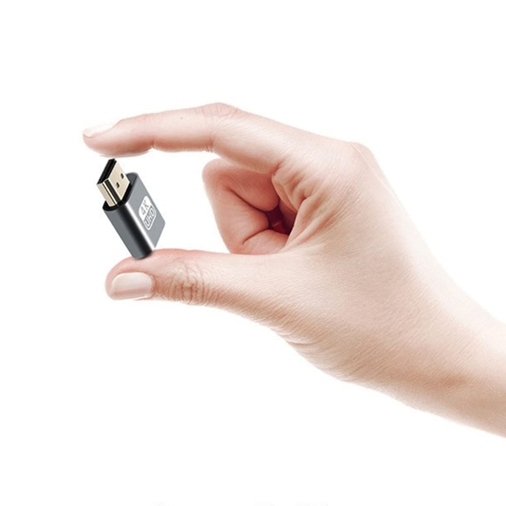 WLGQ 4K HDMI Dummy Load Virtual Plug High Resolution Virtual Monitor Display Emulator Next Generation Headless Display Adapter (Black Color - 1pcs)