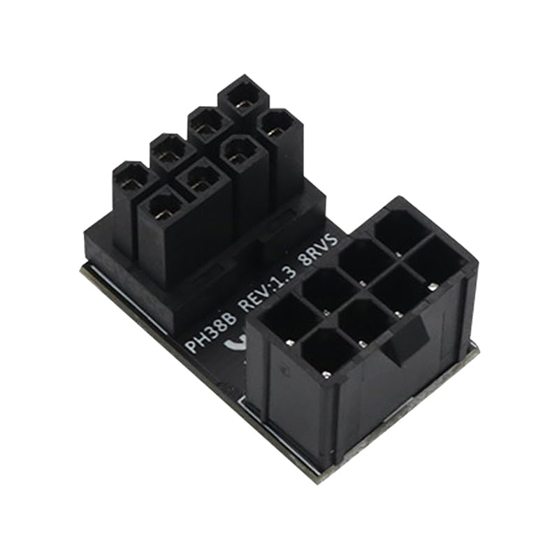 WLGQ ATX Female to Male 6pin RVS 180 Degree Angled Adapter for Desktops Graphics Card 