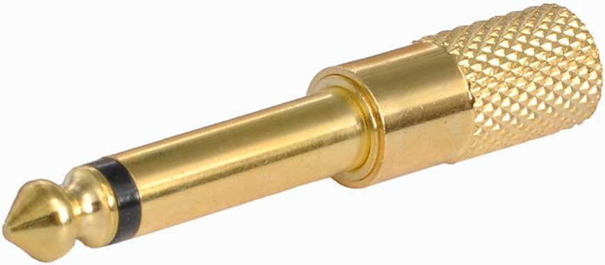 WLGQ 6.35MM to 3.5mm HiFi Stereo Adapter All Metal Gold-Plated 1/4in Male to 1/8in Famale Stereo Audio Jack Adapter for Aux Cable Guitar Amplifier Digital Piano Amp Mixe Headphone