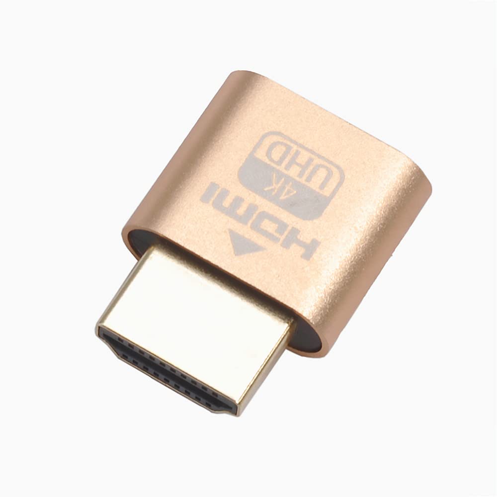 WLGQ 4K HDMI Dummy Load Virtual Plug High Resolution Virtual Monitor Display Emulator Next Generation Headless Display Adapter (Black Color - 1pcs)