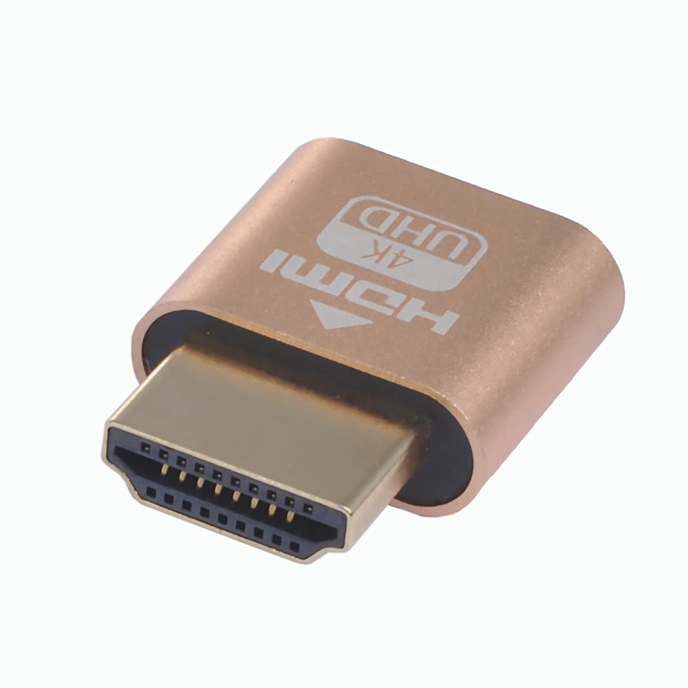 WLGQ 4K HDMI Dummy Load Virtual Plug High Resolution Virtual Monitor Display Emulator Next Generation Headless Display Adapter (Black Color - 1pcs)