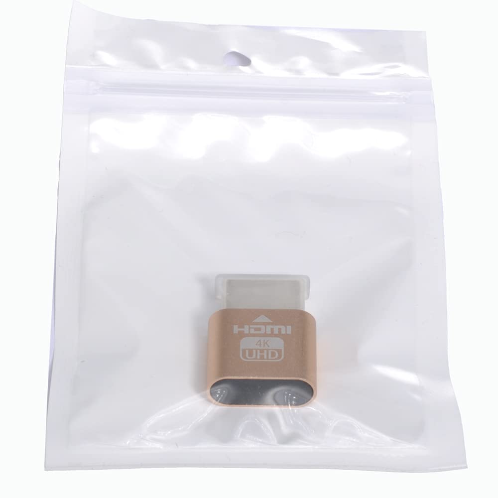 WLGQ 4K HDMI Dummy Load Virtual Plug High Resolution Virtual Monitor Display Emulator Next Generation Headless Display Adapter (Black Color - 1pcs)