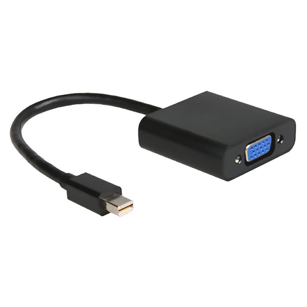 WLGQ Mini DP to VGA Adapter, Gold-Plated MINI DisplayPort（thunderbolt2） to VGA Converter Male to Female 1080P(Black)