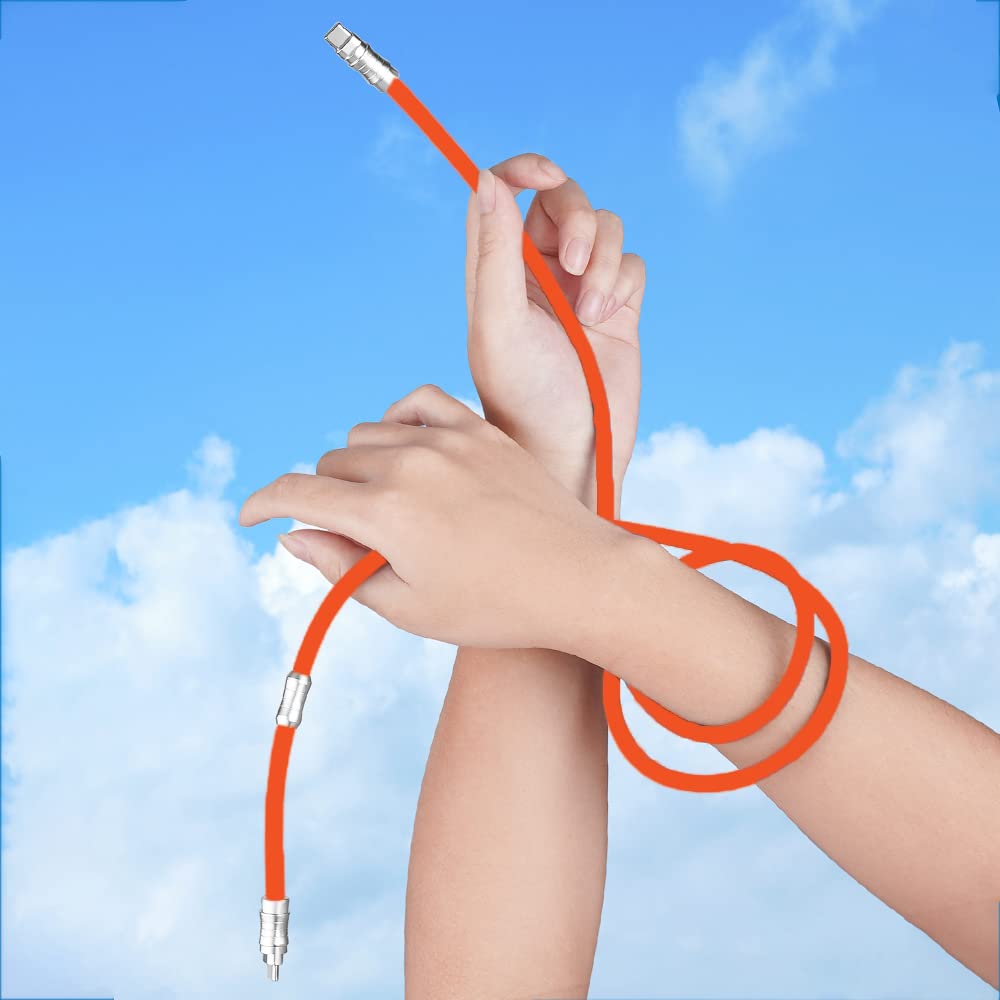 WLGQ Geek Industrial Style Handmade Custom Type C to C PD 100W Skin-Friendly Silicone Material Fast Charging Cable Metal Plug Shell USB-C Laptop Tablet Phone Universal Charging Cable (Blue 3.3Ft)