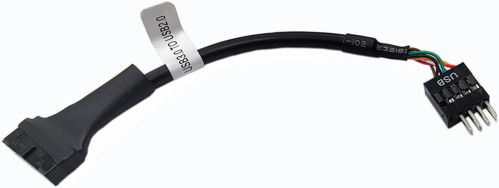 WLGQ USB 3.0 to USB 2.0 Adapter Cable, 19/20 Pin to 9 Pin Internal Header Converter, 480 Mbps Data Transfer Speed for Desktop PC Motherboard Front Panel Connection - 1 Pack