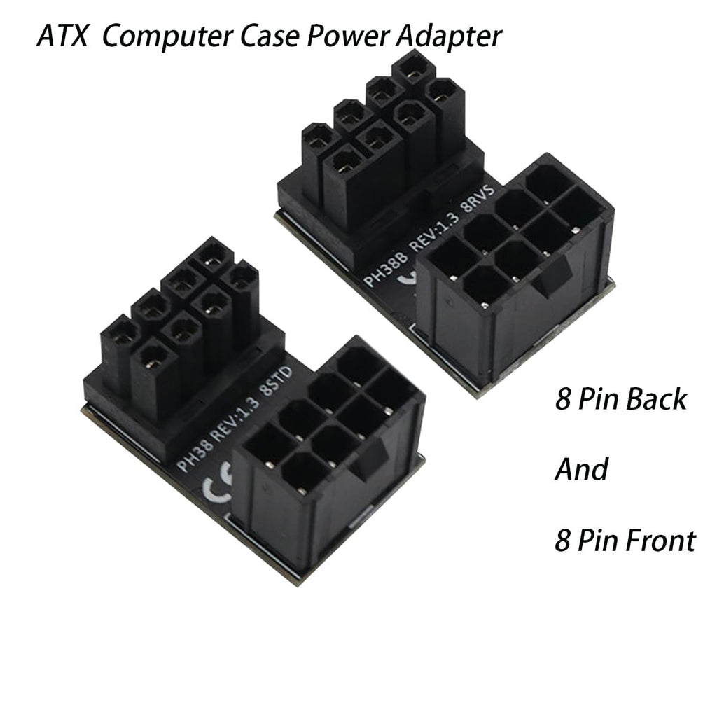 WLGQ ATX Female to Male 6pin RVS 180 Degree Angled Adapter for Desktops Graphics Card 