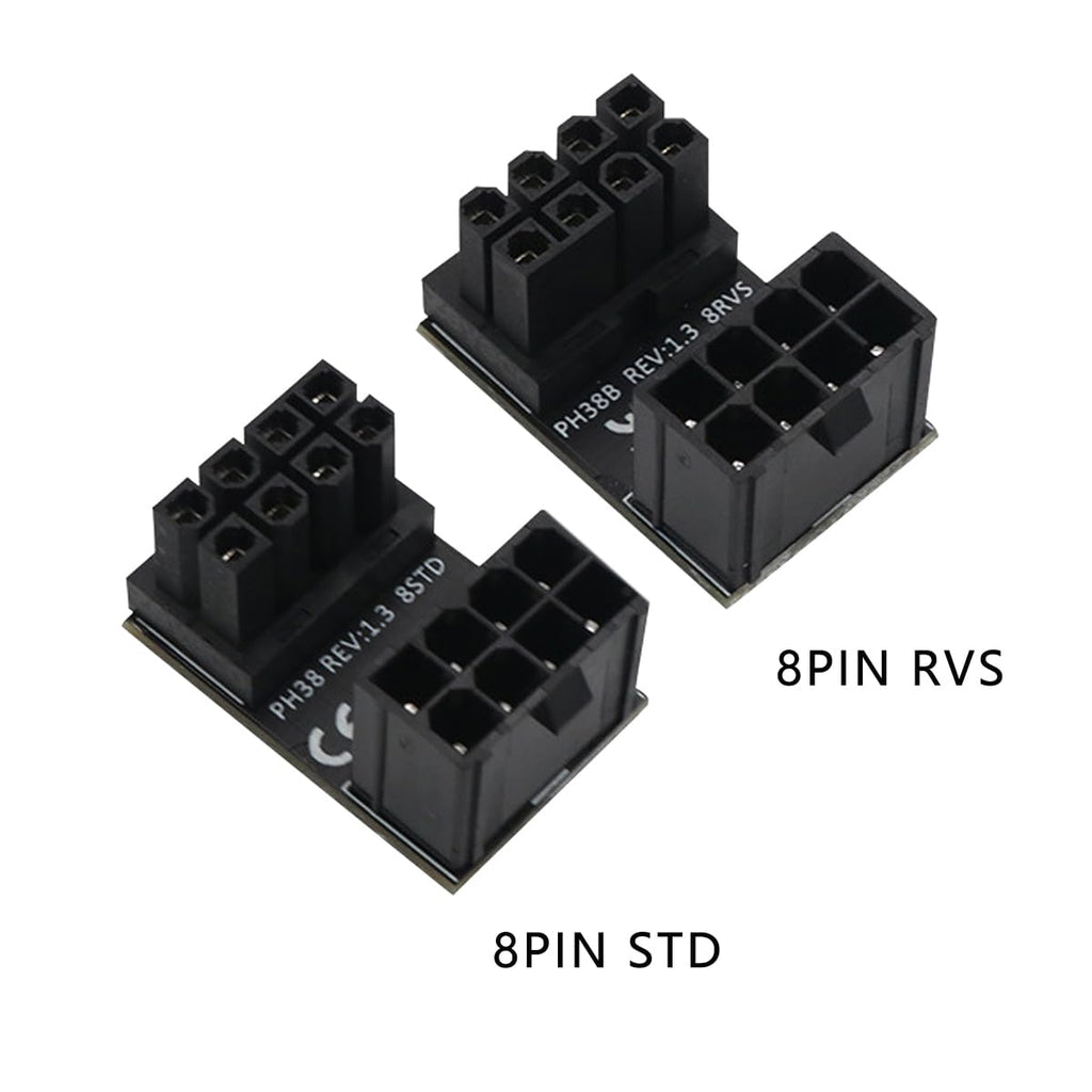 WLGQ ATX Female to Male 6pin RVS 180 Degree Angled Adapter for Desktops Graphics Card 