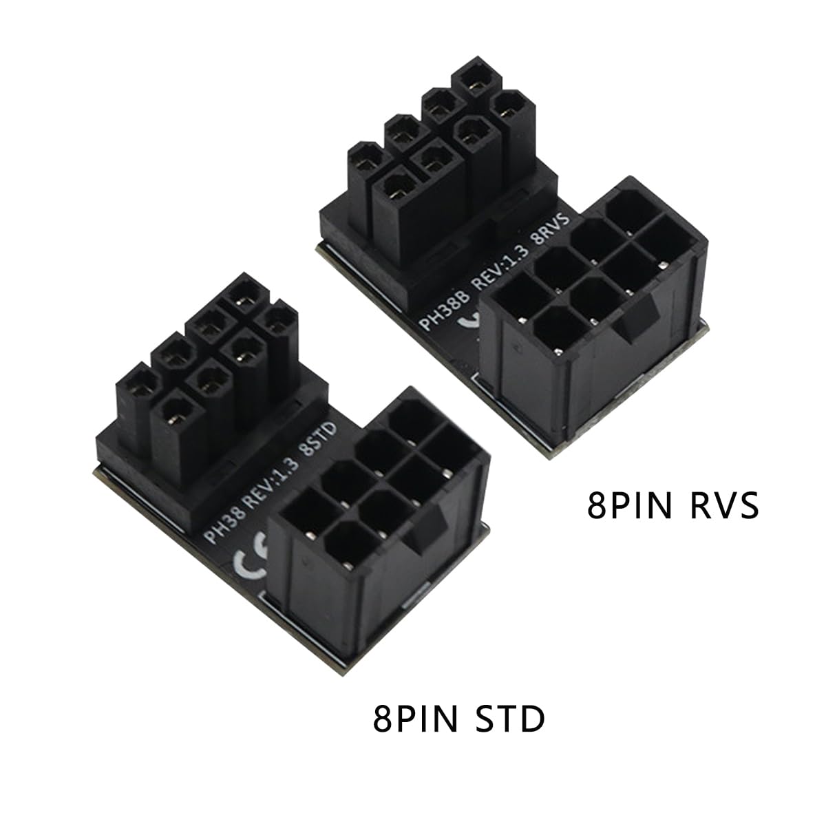 WLGQ ATX Female to Male 6pin RVS 180 Degree Angled Adapter for Desktops Graphics Card 