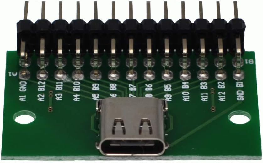 WLGQ USB 3.1 Type-C Test Board with PCB Test Socket | 2.54mm Pitch Header | USB-C Motherboard Diagnostic Tool for Electronics Engineers