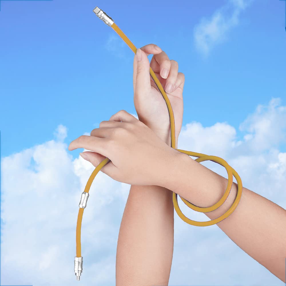 WLGQ Geek Industrial Style Handmade Custom Type C to C PD 100W Skin-Friendly Silicone Material Fast Charging Cable Metal Plug Shell USB-C Laptop Tablet Phone Universal Charging Cable (Blue 3.3Ft)