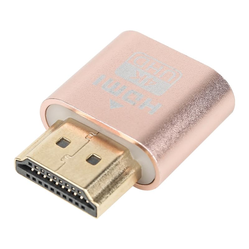 WLGQ 4K HDMI Dummy Load Virtual Plug High Resolution Virtual Monitor Display Emulator Next Generation Headless Display Adapter (Black Color - 1pcs)