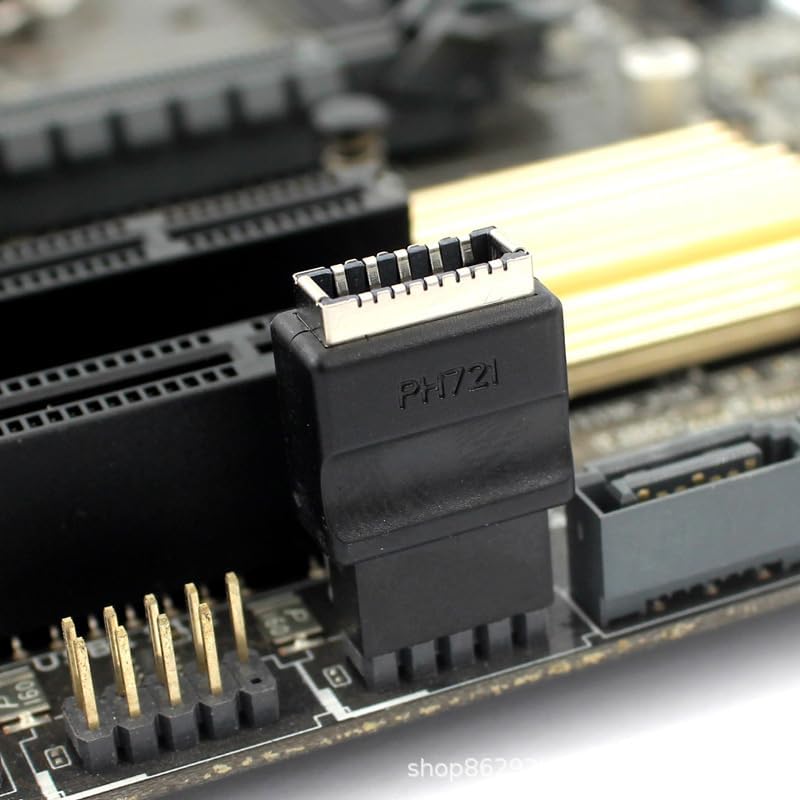 WLGQ USB 2.0 9 Pin to Type E Motherboard Adapter Black 