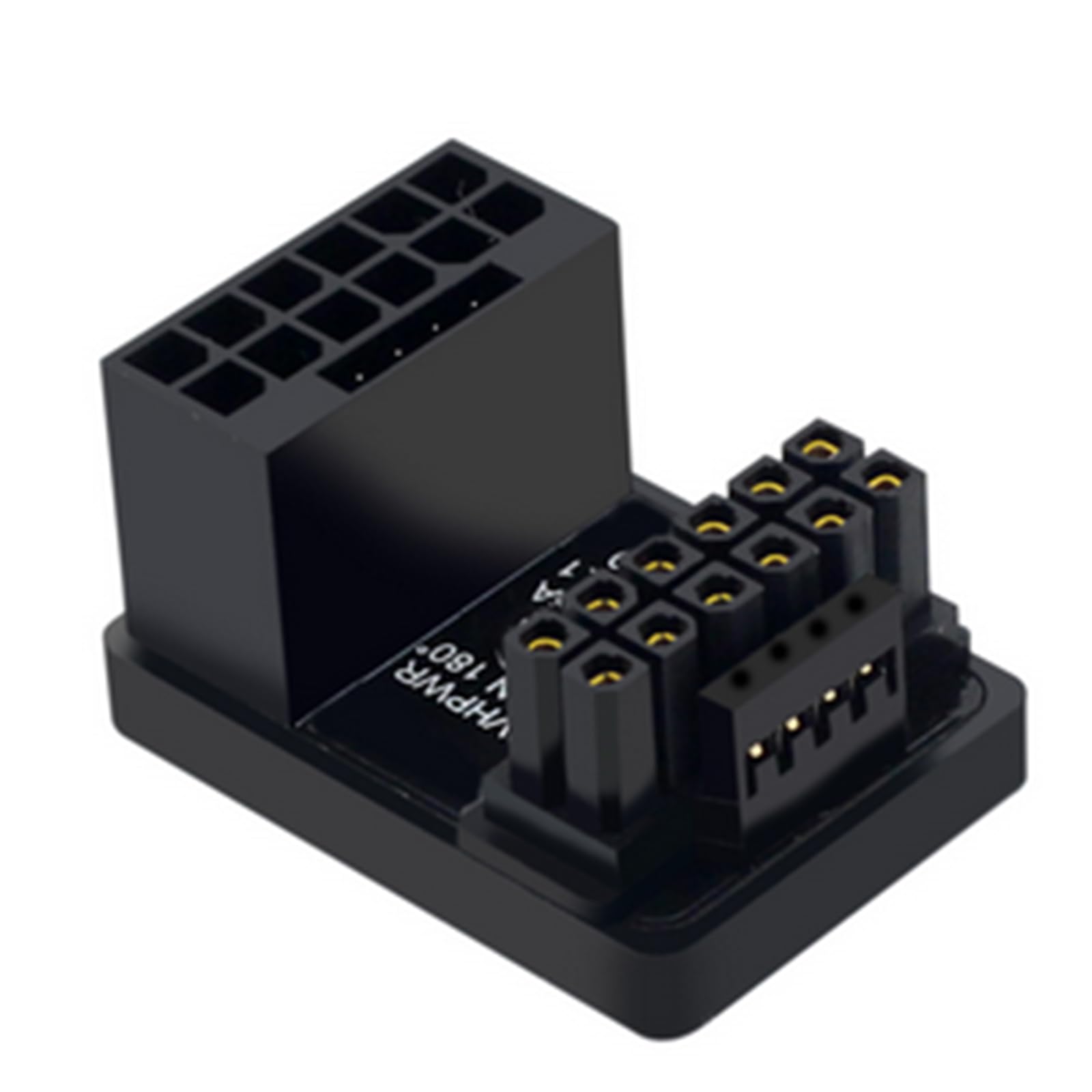 WLGQ 12VHPWR 180 Degree Angled Adapter, 600W PCIe 5.0 Power Adapter ATX 3.0 16 Pin (12+4) Connector for GeForce RTX 3090Ti 4070Ti 4080 4090 Graphic Card(B Type) 
