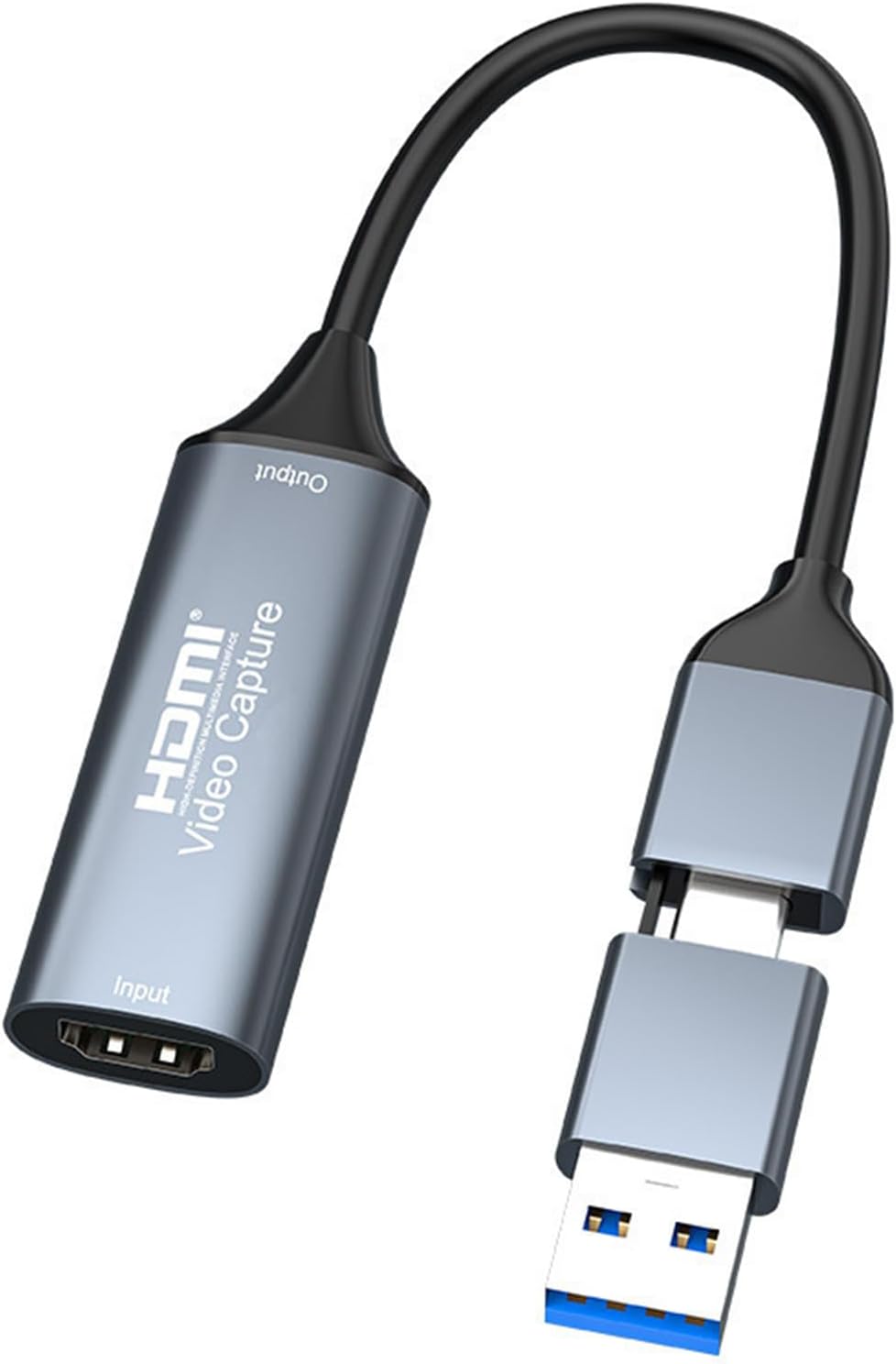 WLGQ HDMI Video Capture Card, HDMI to USB 3.0 & USB-C, 1080P 60FPS, Low Latency, Plug & Play for DSLR, Camcorder, Live Streaming, Gaming, Video Conferencing on PC, Mac, Tablet - 1 Pack