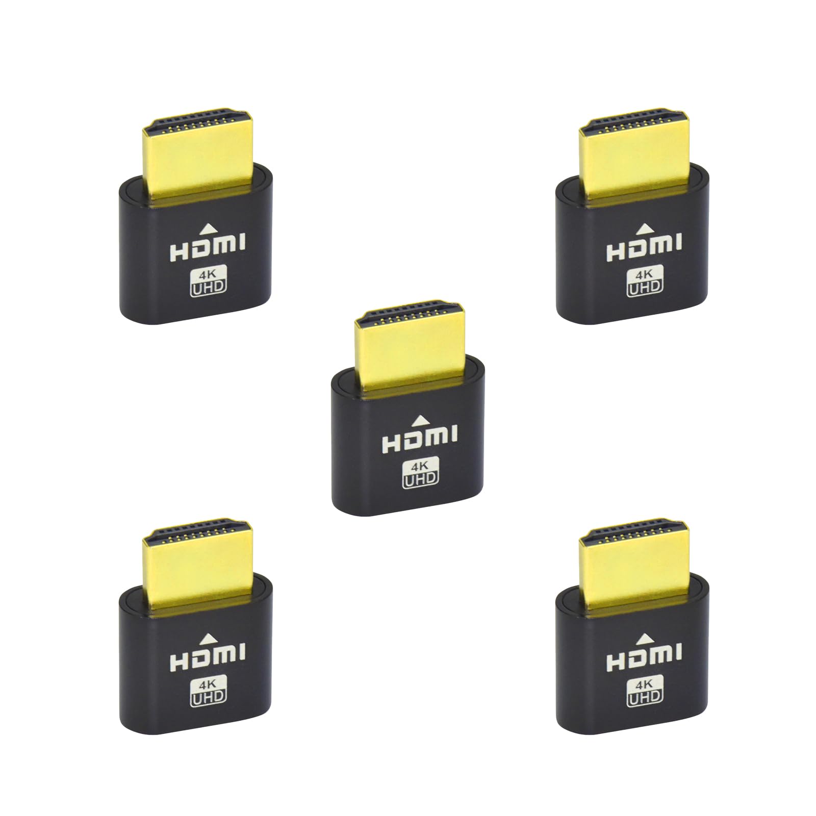 WLGQ 4K HDMI Dummy Load Virtual Plug High Resolution Virtual Monitor Display Emulator Next Generation Headless Display Adapter (Black Color - 1pcs)