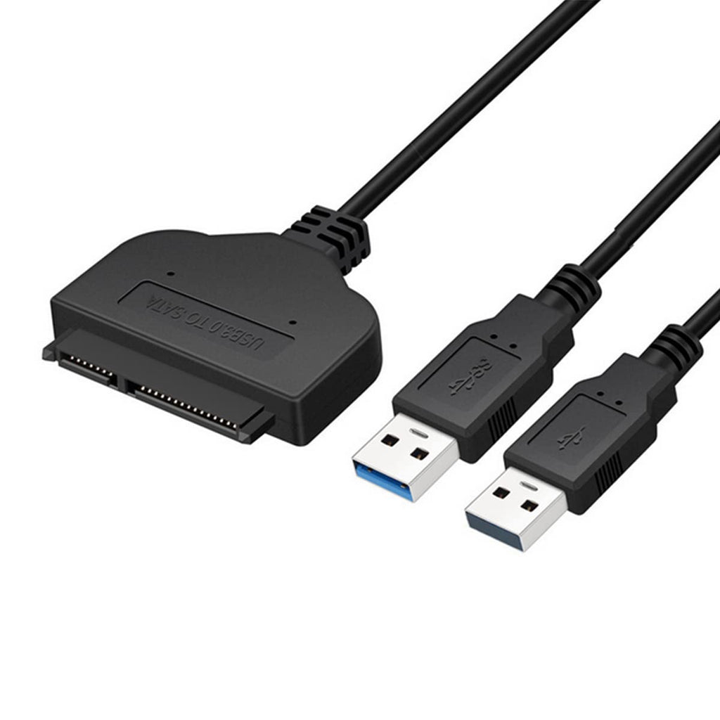 WLGQ SATA to USB Cable, USB 3.0 to SATA III HDD Adapter Converter with USB Power Delivery for 2.5" 3.5" HDD Data Read Transfer