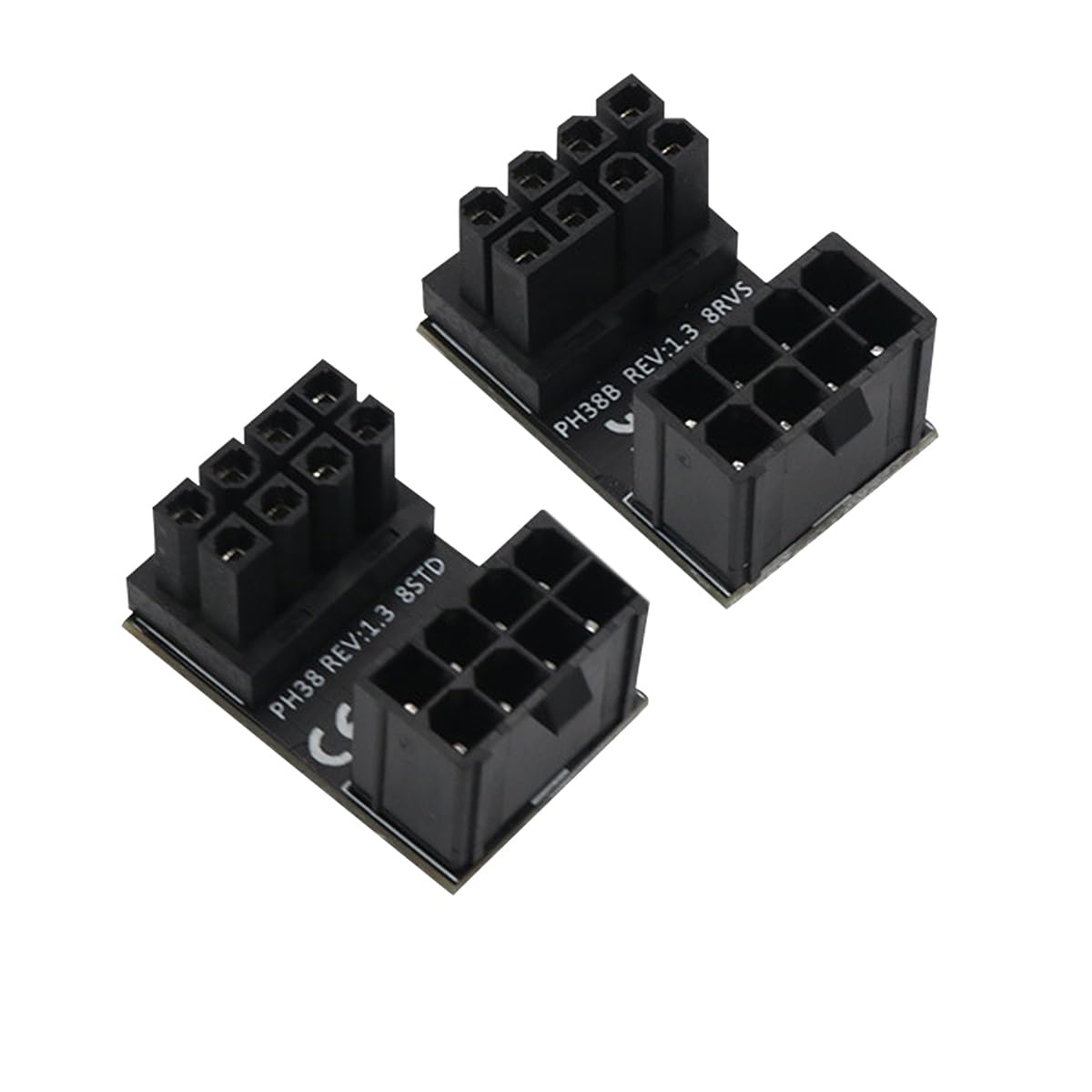 WLGQ ATX Female to Male 6pin RVS 180 Degree Angled Adapter for Desktops Graphics Card 