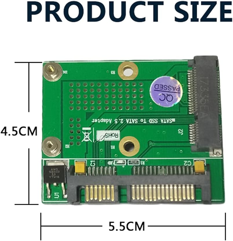 WLGQ mSATA Mini PCIe SSD Solid State Drive to 2.5 Inch SATA Adapter Card