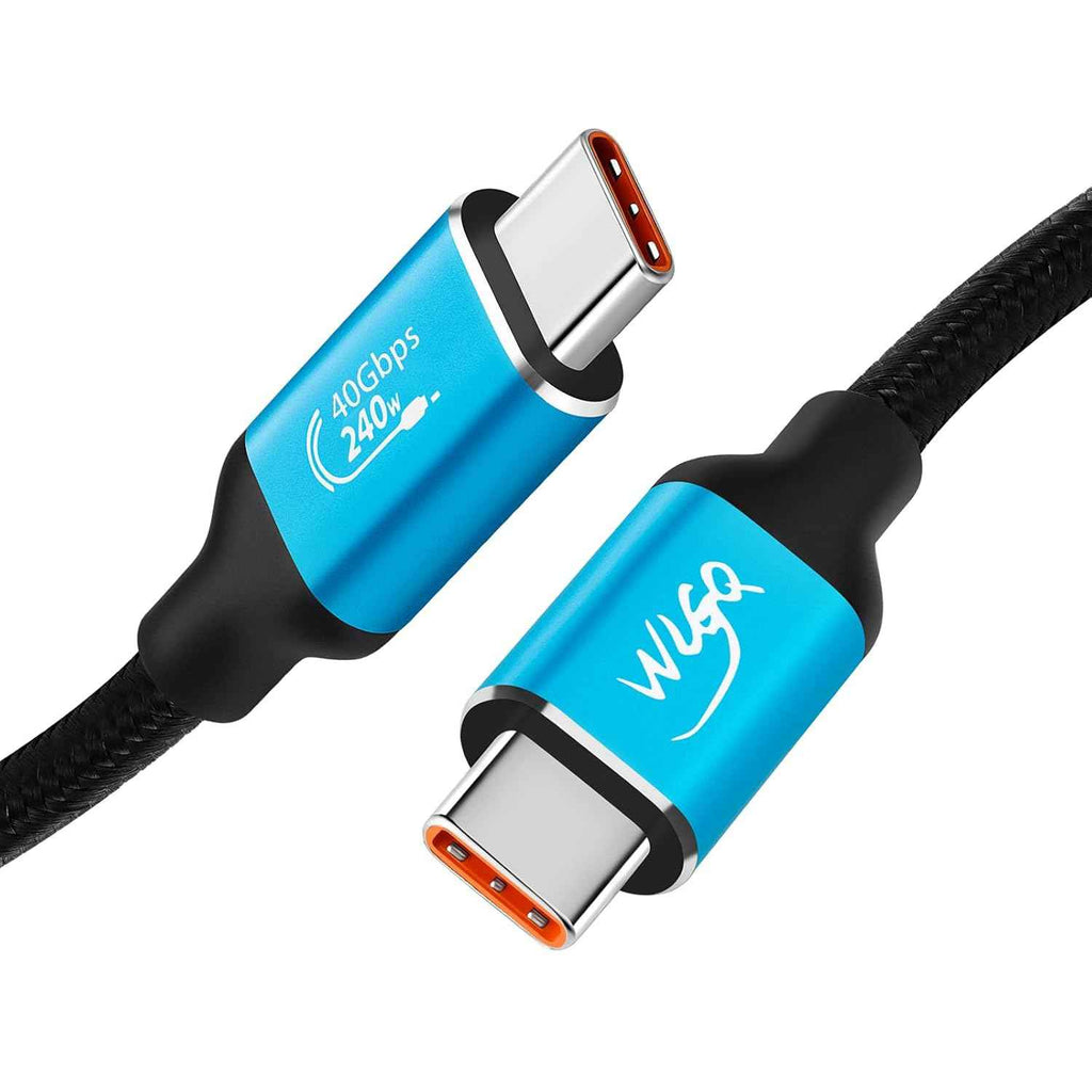 WLGQ Thunderbolt USB4 Data Cable, USB C to USB C Cable 40Gbps Data Transfer, 240W Power Delivery, 3.3FT