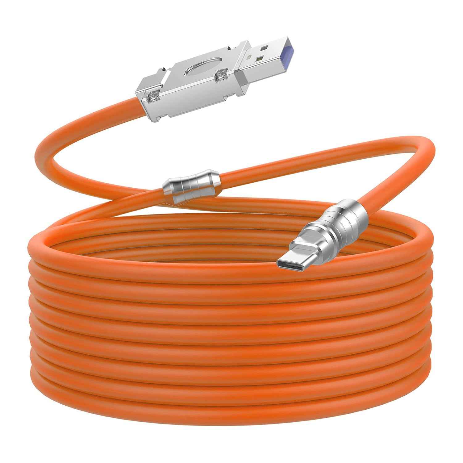WLGQ USB to USB C Chubby Cable, Geek Industrial Style USB 2.0 to Type C Liquid Silicone Fast Charging Cable USB-C Interface Device Universal (Only customization is accepted, including customization of appearance and LOGO. No inventory available)