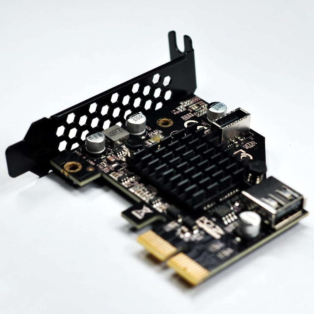 WLGQ PCI-e Card USB Front Panel Adapter, Internal USB Hub, USB 3.2 (10Gbps) & USB 2.0, RC-P-008, Compatible with PC, Laptop, Mac, Windows, Linux