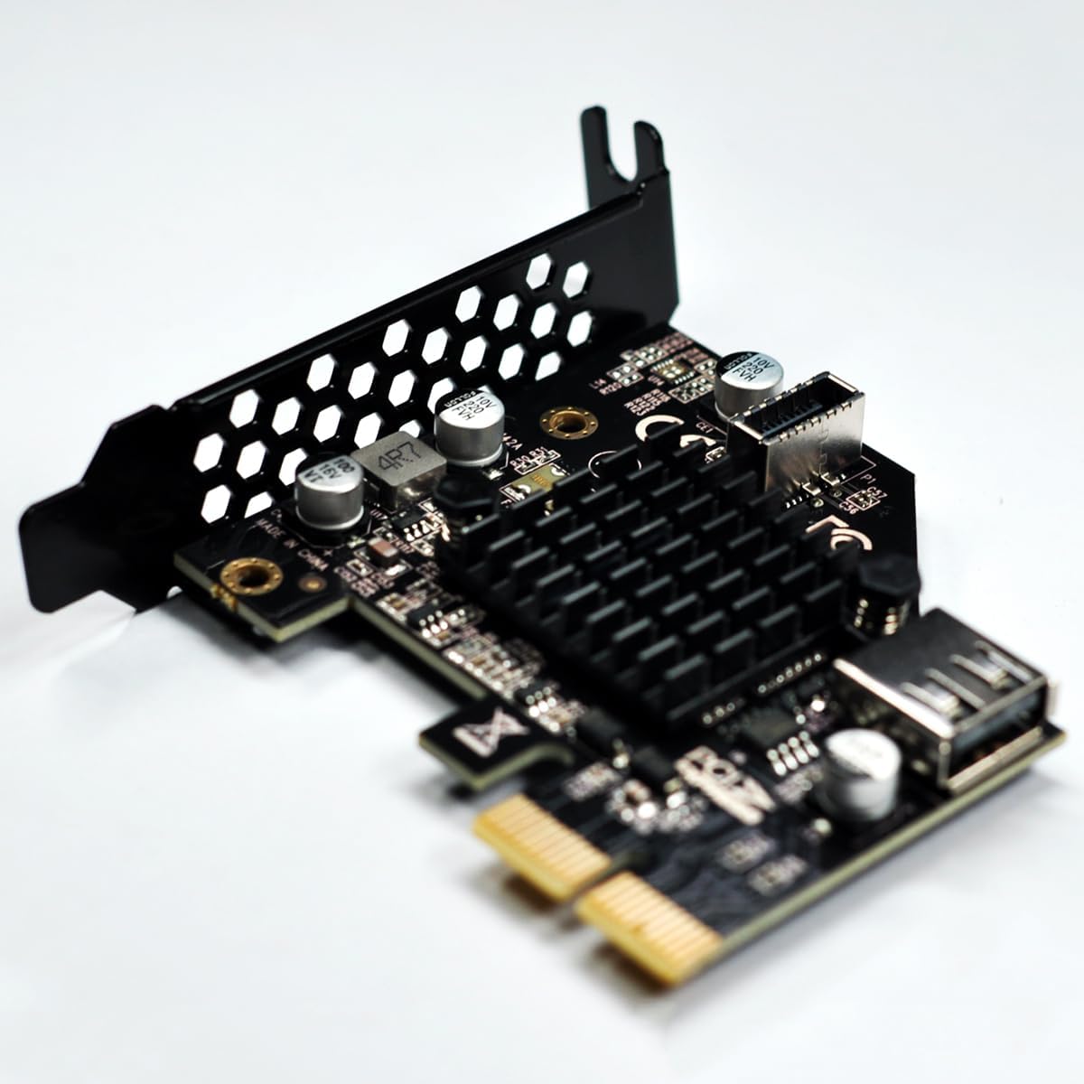 WLGQ PCI-e Card USB Front Panel Adapter, Internal USB Hub, USB 3.2 (10Gbps) & USB 2.0, RC-P-008, Compatible with PC, Laptop, Mac, Windows, Linux