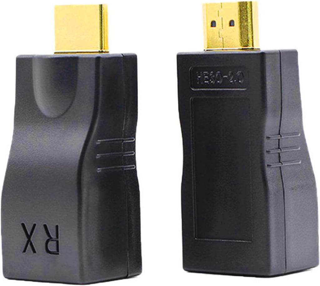 HDMI to Ethernet Adapter & Extender Over Cat5e/Cat6 HDMI to RJ45 Converter with Long-Distance Transmission, 1080P & Ultra HD Support, Plug-and-Play for TV, Gaming, Office
