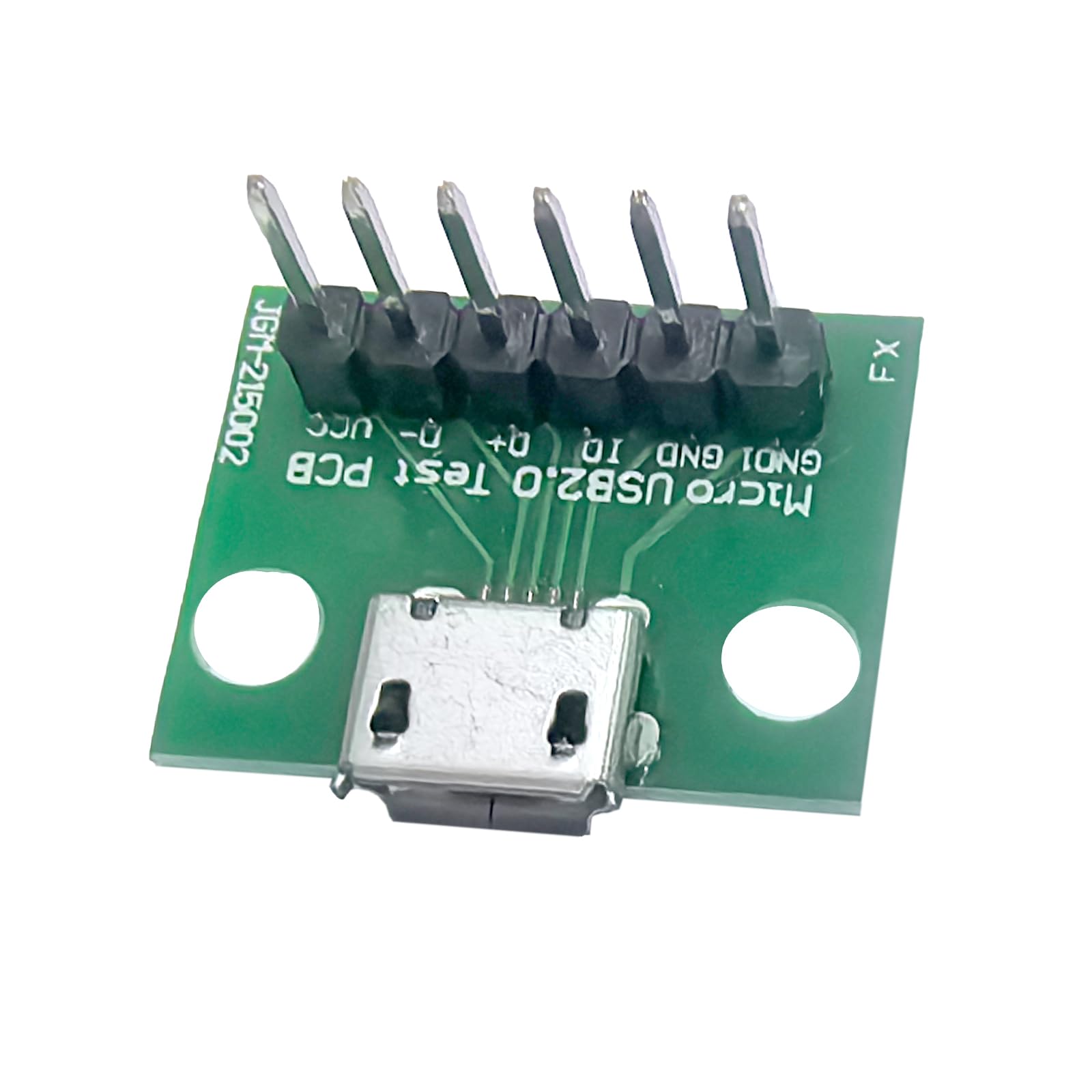 WLGQ Micro USB 2.0 Test PCB Breakout Board, 6-Pin Interface, 10 Pack