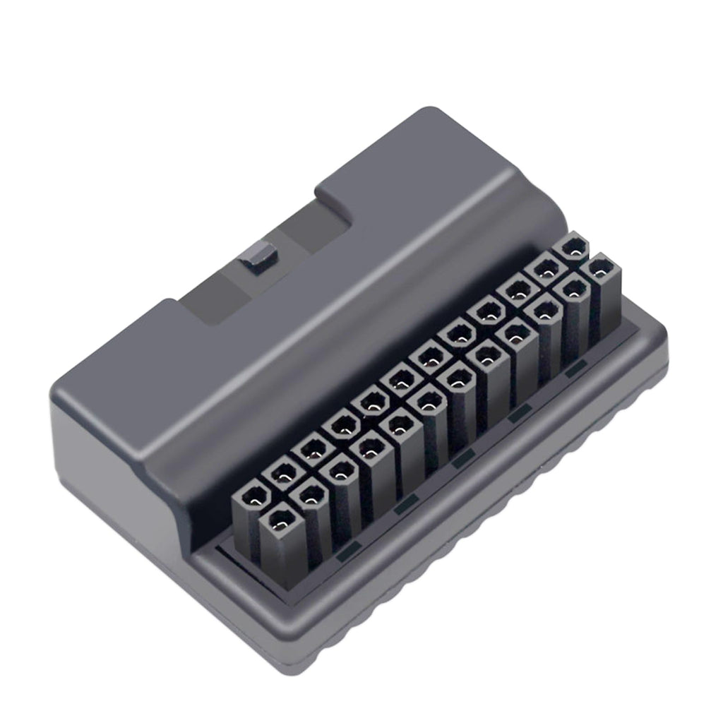 WLGQ ATX 24 Pin 90 Degree Right Angle Male to Female Adapter, Protective Shell for PC Motherboard Power Supply