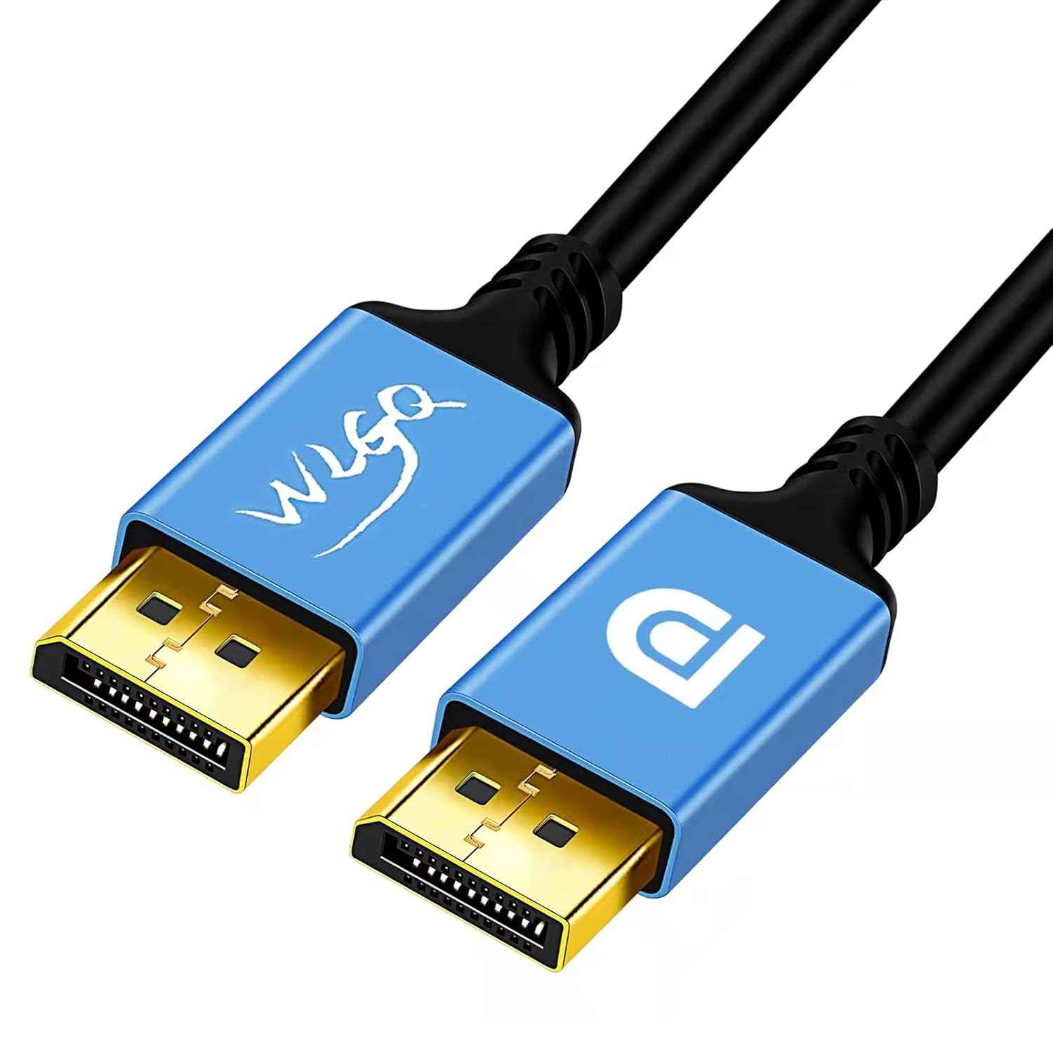 WLGQ Displayport Cable, DP 1.4 to DP 8K 60Hz 4K 120Hz Cable (2m 6.6Ft)