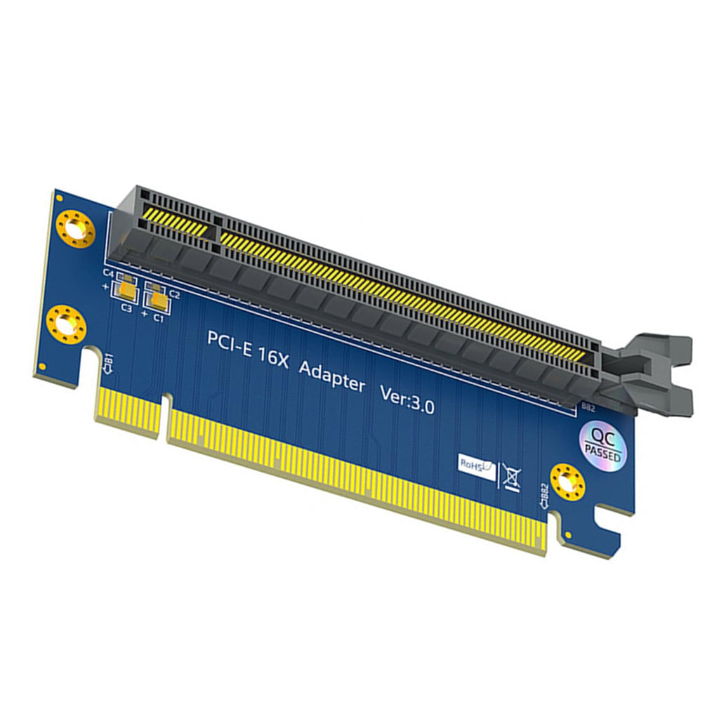 WLGQ PCI-E X16 Riser Card Adapter, PCIE GPU 90 Degree Male to Female Adapter, PCI Express Version 4.0