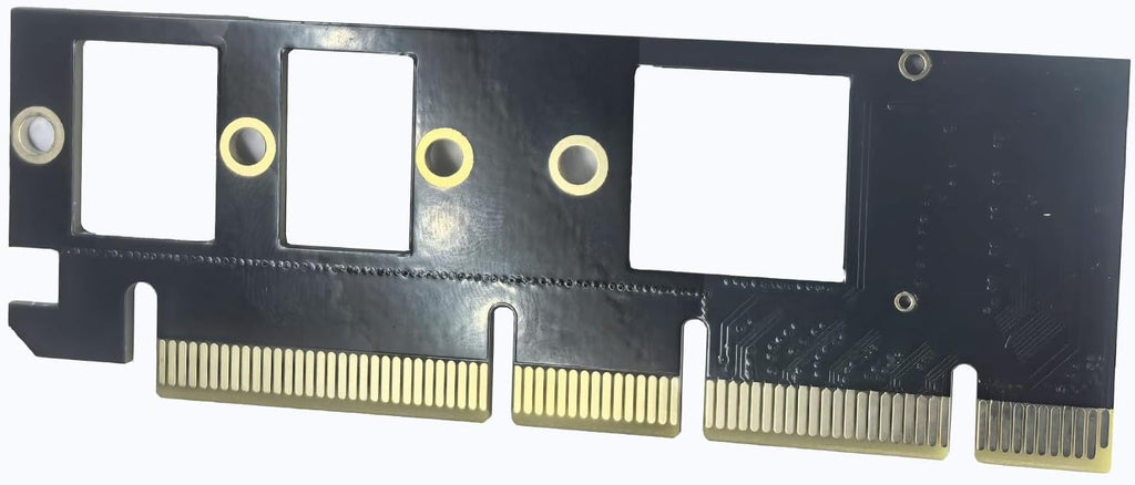 WLGQ NVMe M.2 SSD to PCIe X16 Adapter Card, Black, 2 Ports, Supports 2230/2242/2260/2280 SSD Sizes, Matte Finish 