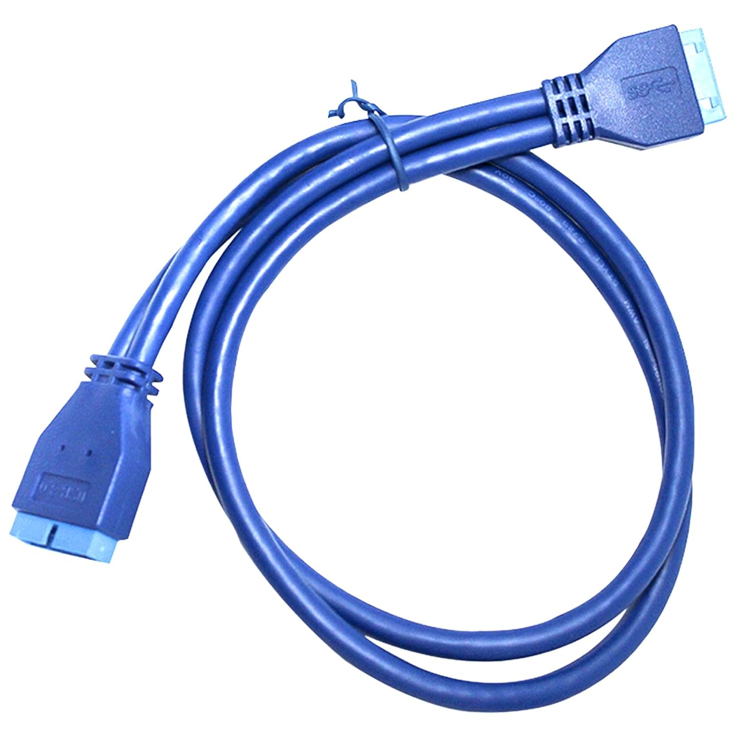 WLGQ USB 3.0 19/20-Pin Male to Female Internal Extension Cable (0.2m) - High-Speed ​​5Gbps for Motherboard Headers, Front Panel Ports &amp; PC Builds 