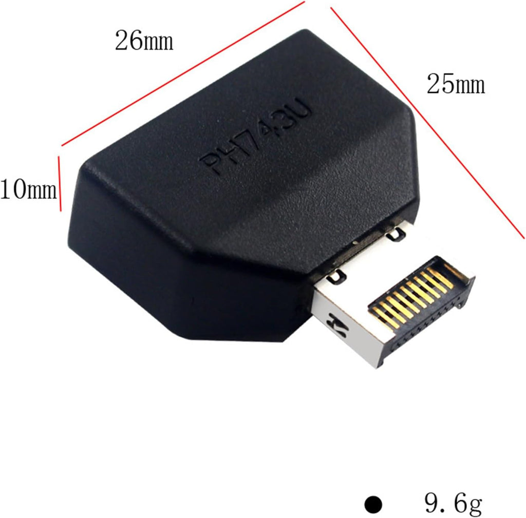 WLGQ USB 3.0 Motherboard Type E to 19-Pin Adapter, Black, Computer Connector, Data Transfer Cable Converter 