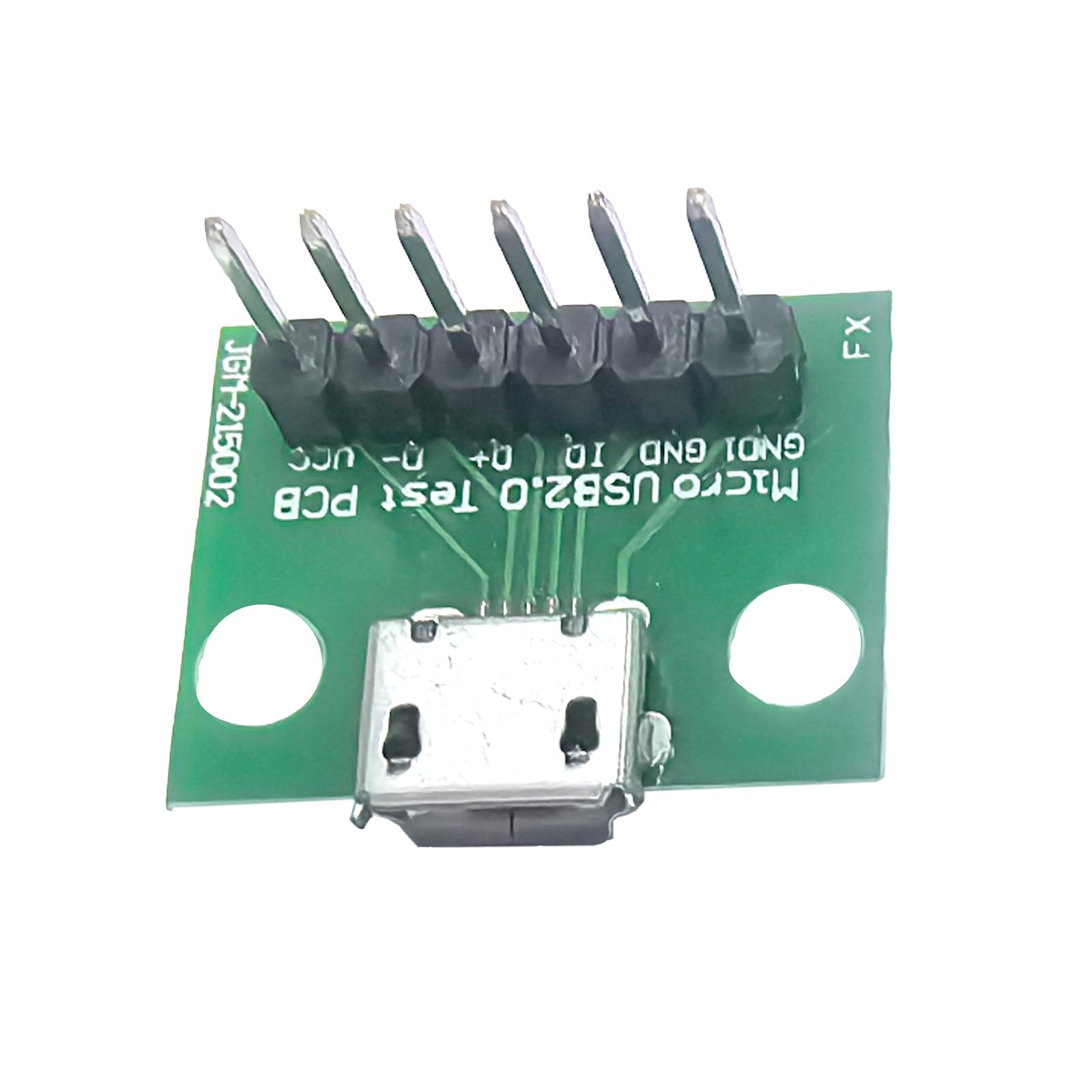 WLGQ Micro USB 2.0 Test PCB Breakout Board, 6-Pin Interface, 10 Pack