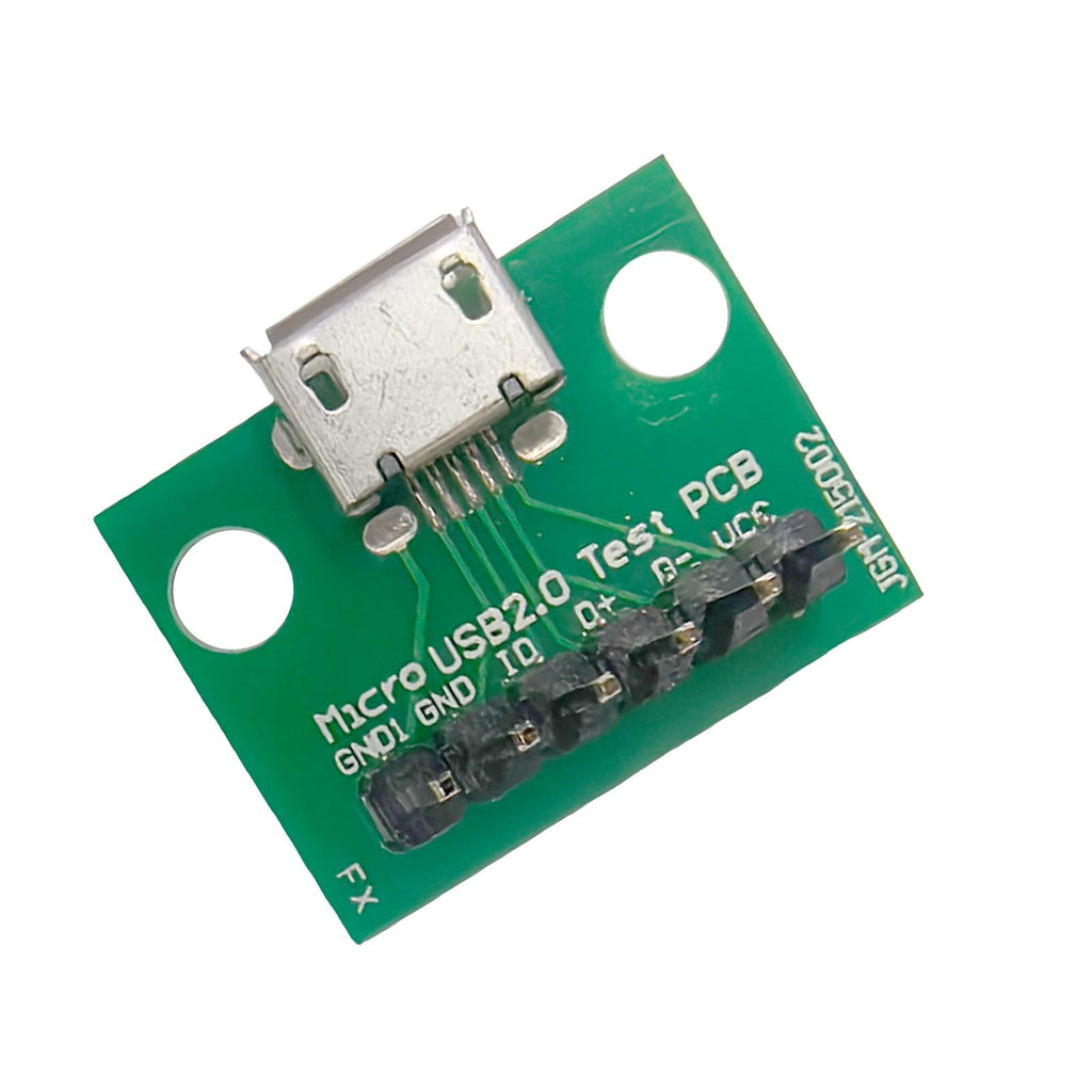 WLGQ Micro USB 2.0 Test PCB Breakout Board, 6-Pin Interface, 10 Pack