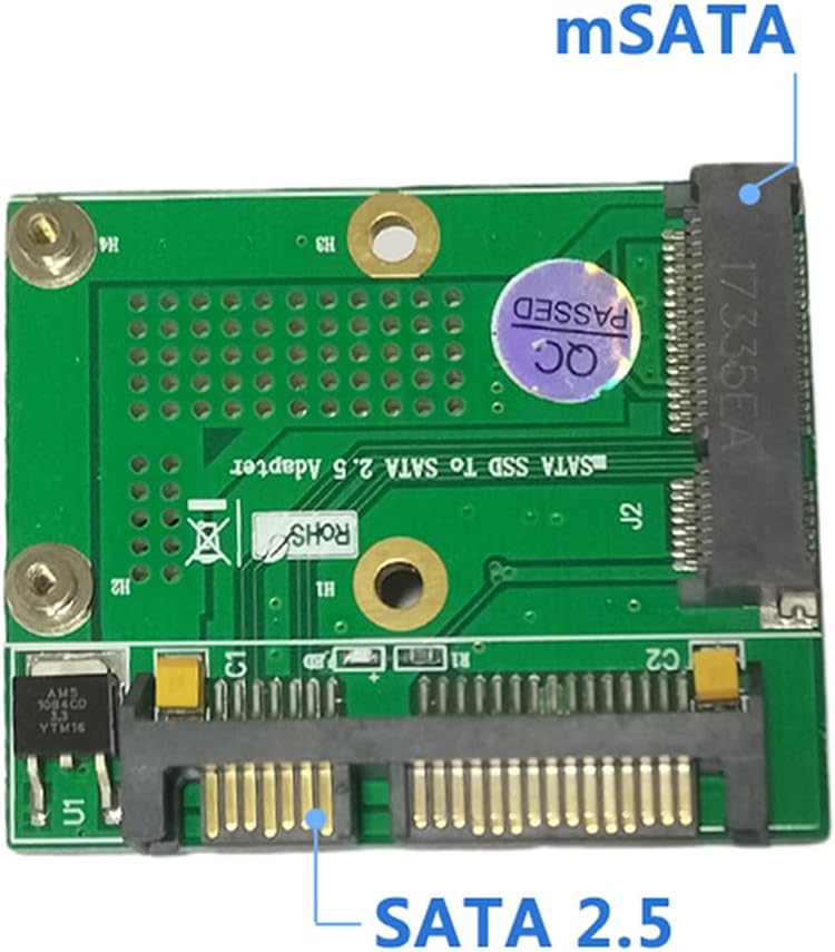 WLGQ mSATA Mini PCIe SSD Solid State Drive to 2.5 Inch SATA Adapter Card