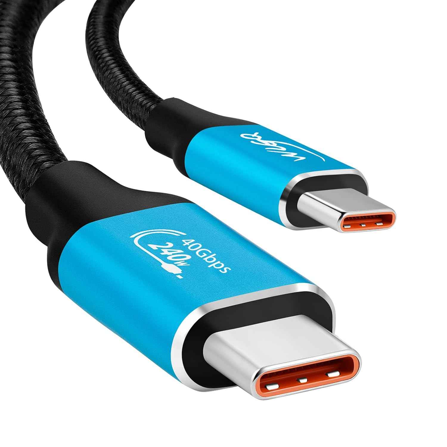 WLGQ Thunderbolt USB4 Data Cable, USB C to USB C Cable 40Gbps Data Transfer, 240W Power Delivery, 3.3FT