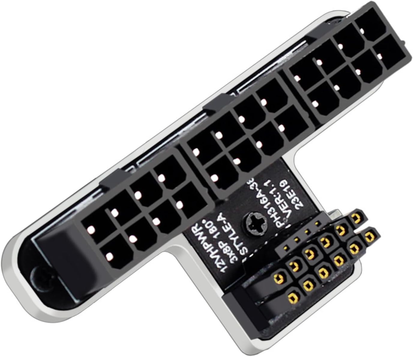 WLGQ 12VHPWR 180 Degree Angled Adapter, 600W PCIe 5.0 Power Adapter ATX 3.0 16 Pin (12+4) Connector for GeForce RTX 3090Ti 4070Ti 4080 4090 Graphic Card(B Type) 