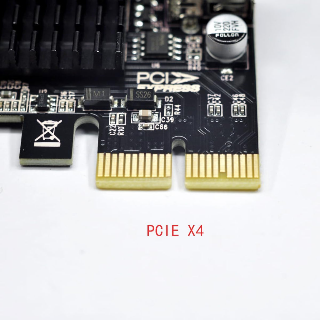 WLGQ PCI-e Card USB Front Panel Adapter, Internal USB Hub, USB 3.2 (10Gbps) & USB 2.0, RC-P-008, Compatible with PC, Laptop, Mac, Windows, Linux