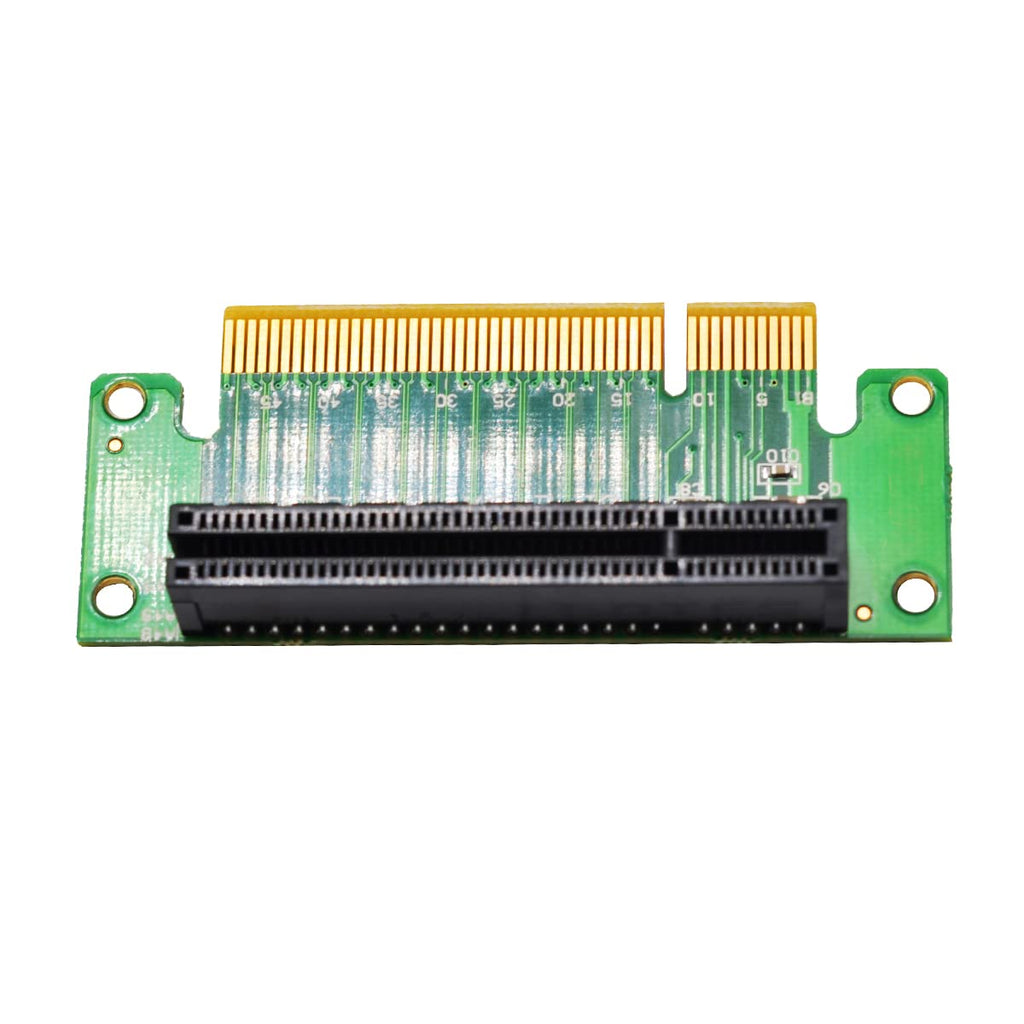 WLGQ PCIE X8 Male to Female Riser Card, PCI Express PCI-E 8X Left 90 Degree Adapter，Suitable for Server, Desktop, Bitcoin Mining Machine Transfer
